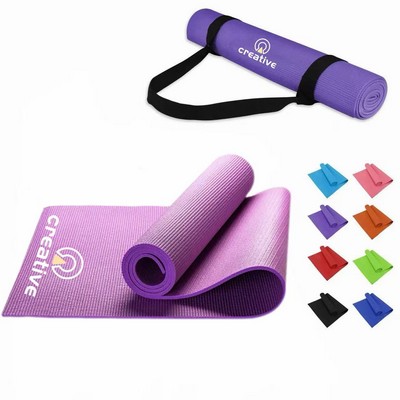 PVC Yoga Mat With Carrying Strap