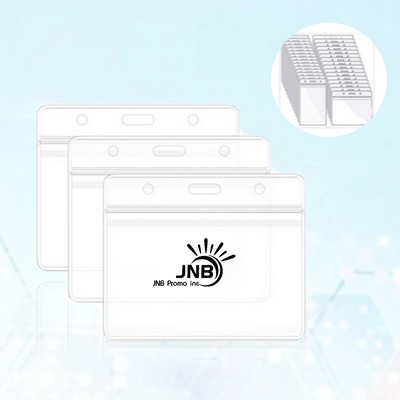 Waterproof Clear Plastic Name Tag ID Card Holder