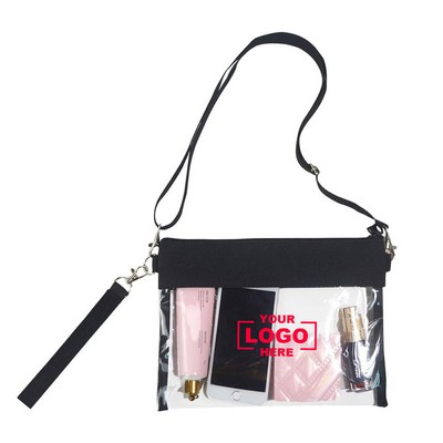 Transparent PVC Cosmetic Crossbody Bag