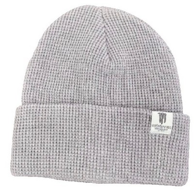 Knitted Waffle Beanie with Flip-Up Cuff includes Woven Label