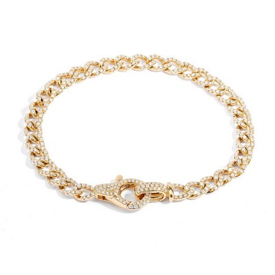 Jilco Inc Curb And Cuban Link Diamond Bracelet