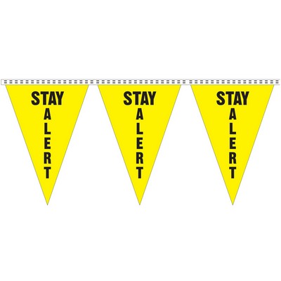 60' Safety Slogan Pennant (Stay Alert)