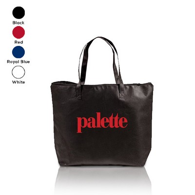 Zippered Non Woven Tote Bag