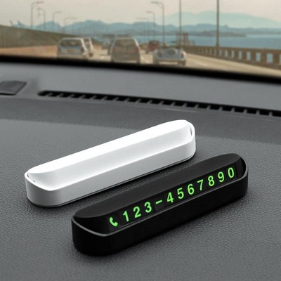 Car Temporary Parking Card Plate, Telephone Number, Dashboard Hidden Phone Number Plate
