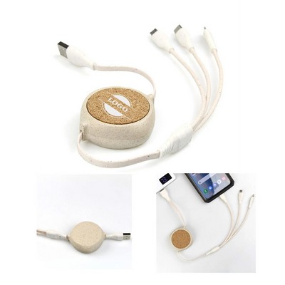 Wheat Straw 3" 1 Charging Cable