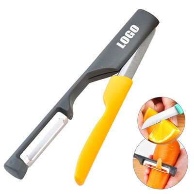2-in-1 Stainless Steel Fruit And Vegetable Peeler Knife