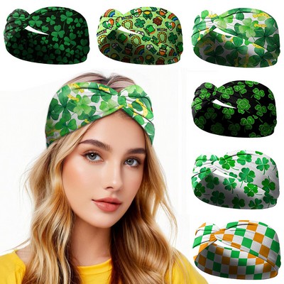 St. Patrick's Day Shamrock Twisted Headband
