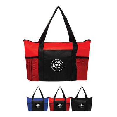 Zippered Non-Woven Tote Bags