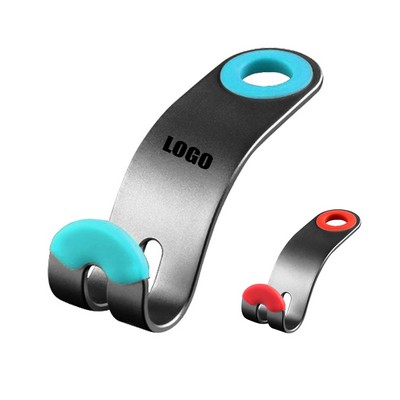 Durable Metal Car Chair Hooks with Silicone Covered Key Position