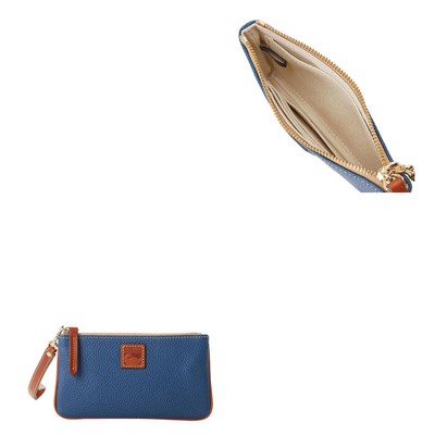 Dooney & Bourke Pebble Grain Medium Wristlet - Blue Jeans