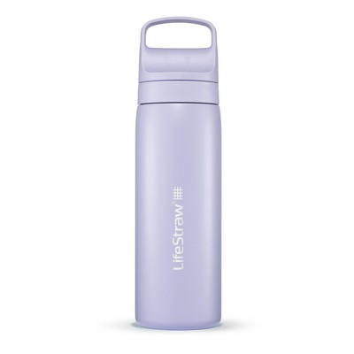 Lifestraw Go 18 Oz. Stainless Steel Water Filter Bottle Provence Purple