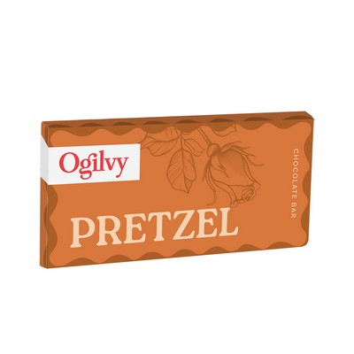 Valentine's Day Wrapped 3.5 oz. Chocolate Bars - Milk Chocolate Salted Pretzel