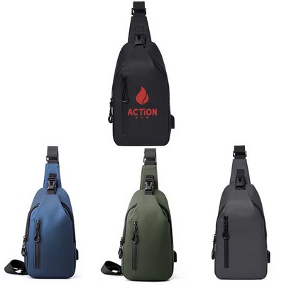 Waterproof Chest Bag&USB Charge Port