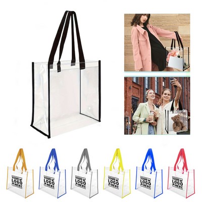Clear Pvc Stadium Tote Bag