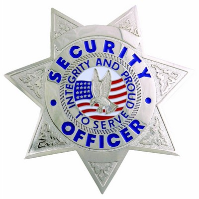 Security Officer Silver 7-Point Star Badge