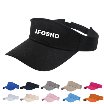 Adjustable Cotton Visor Cap for Men and Women