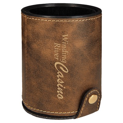 Leatherette Dice Cup with 5 Dice