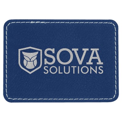 Rectangle Leatherette Patch with Adhesive