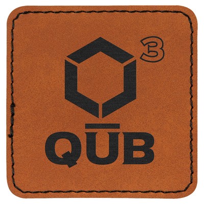 Square Leatherette Patch with Adhesive
