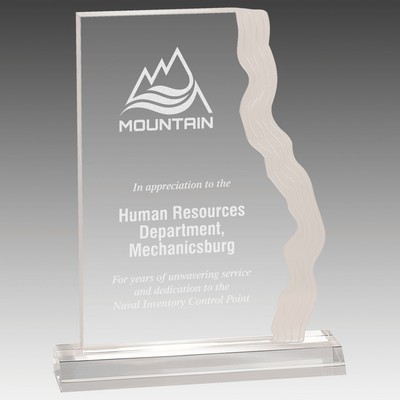 Frosted Waterfall Edge Acrylic with Base