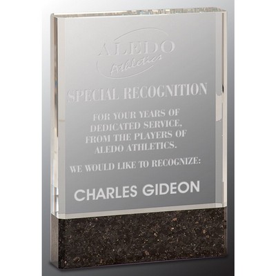 Fusion Crystal Award with Genuine Marble