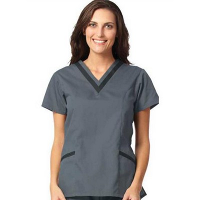 Fashion Seal - Fashion Poplin - Womens Double V-Neck Tunic