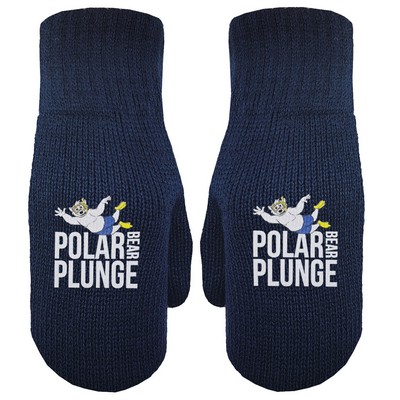 Deluxe Knit Mittens with Oversized DTF