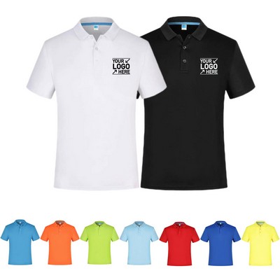 Classic Quick-Dry Polo Shirt Unisex Wicking Short-Sleeve Shirt for Golf Casual Wear
