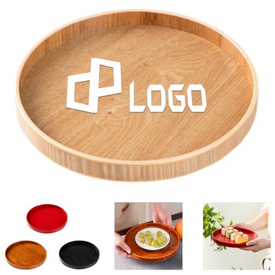 Round Wooden Serving Tray