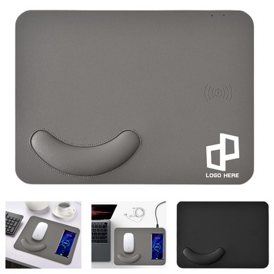2" 1 Wireless Charging Mouse Pad W/ Wrist Support