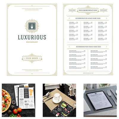 8.27 X 5.51 X 0.033" Pvc Menu