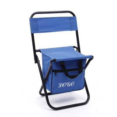 Folding Chair With Cooler Bag