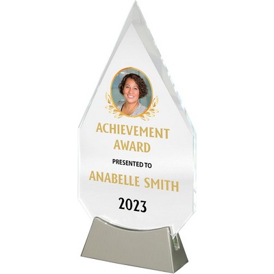 9 1/4" Personalized Glass Plaque for Awards and Trophies