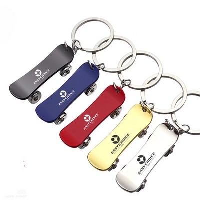 Skateboard Metal Keyring