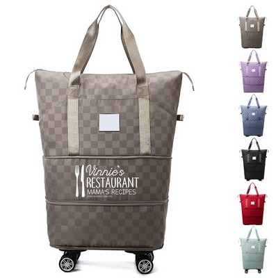 Convertible Travel Bag with Expandable Capacity and Detachable Wheel