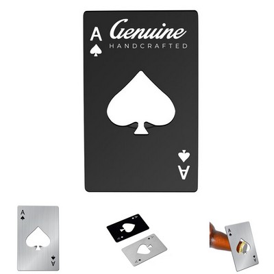 Ace of Spades Stainless Steel Bottle Opener