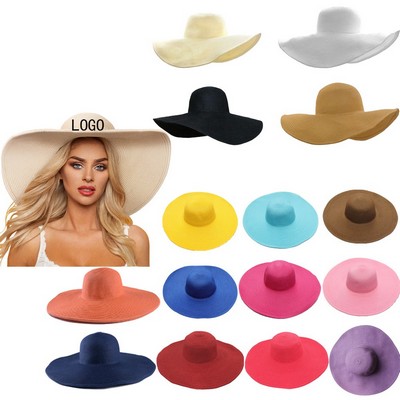 Summer Foldable Wide Brimmed Straw Hat