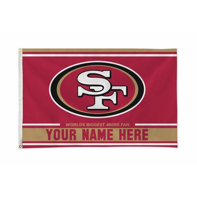 San Francisco 49ers Personalized NFL® Flag (3'x5')