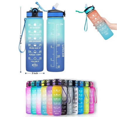 Motivational Water Bottles with Time Marker