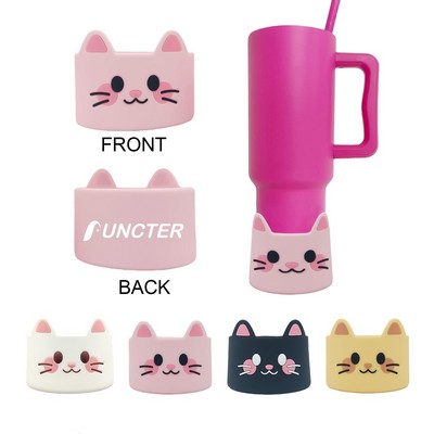 Cat Shape Silicone Cup Base Protector 3.1" Diameter