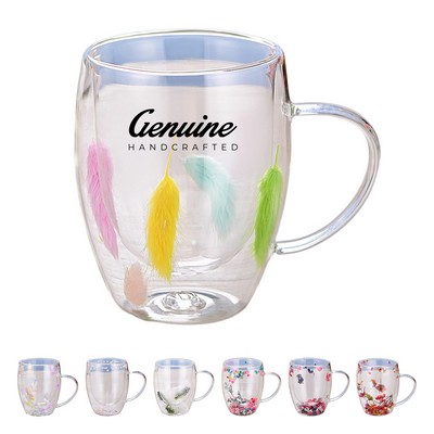 10oz Elegant Double-Walled Glass Coffee Mug