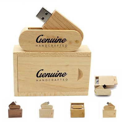Wooden Usb Flash Drive with Gift Case