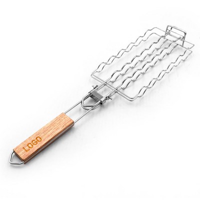 Premium BBQ Tongs with Wood Handle – 304 Stainless Steel