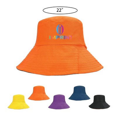 Double-Sided Wide-Brim Bucket Hat