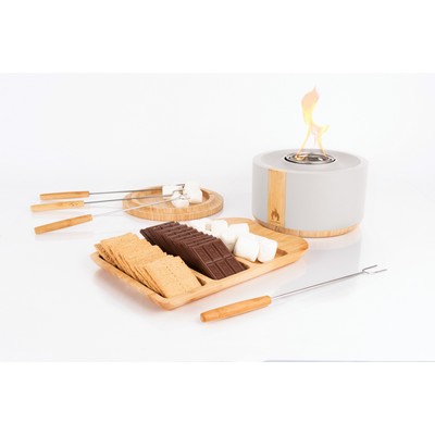 Solo Stove - Deluxe Fire Bowl Gift Set with Roaster Kit - White