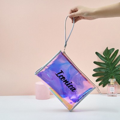 Laser PVC Cosmetic Bag with Zipper