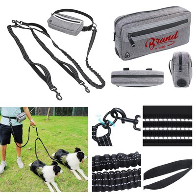 Pet Dog Leash with Waist Bag for Convenience