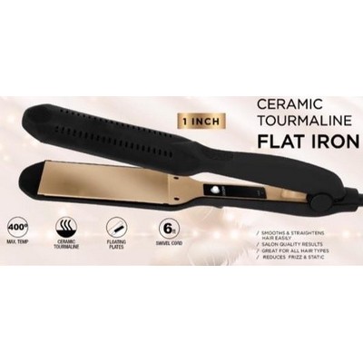 Health, Beauty & Fitness Vivitar 1" Ceramic Tourmaline Flat Iron - Gold