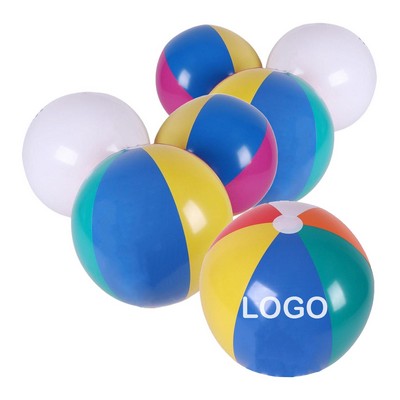 16" Colorful Transparent Beach Ball
