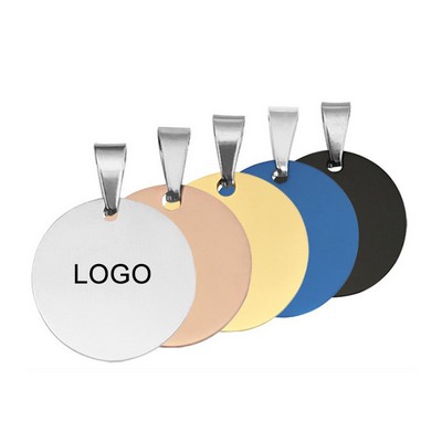 Blank Round Stainless Steel Necklace